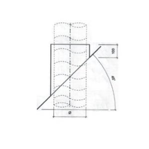 Dakdoorvoer plat dak 45°