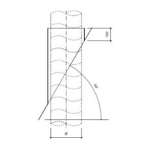 Dakdoorvoer plat dak 60°