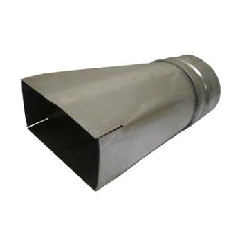Verloopstuk 250mm x 80mm (Rechthoekig) naar Ø160mm (Rond)