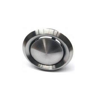 Afzuigventiel Ø 100mm 0-51m3  RVS met montage-ring 