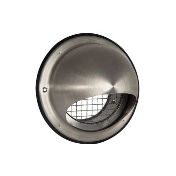 Bolrooster RVS 125mm Ø | met gaas | 130m3 