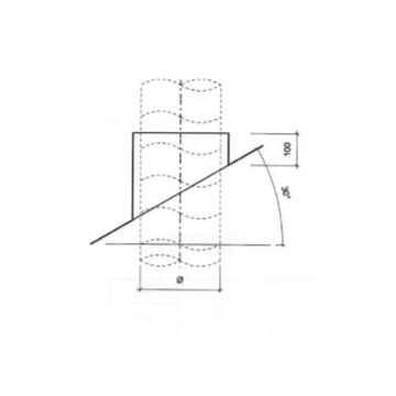 Dakdoorvoer plat dak 30° Ø 450mm type DD