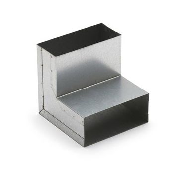 Haakse (instort)bocht 90º Verticaal 250mm x 80mm (Rechthoekig)