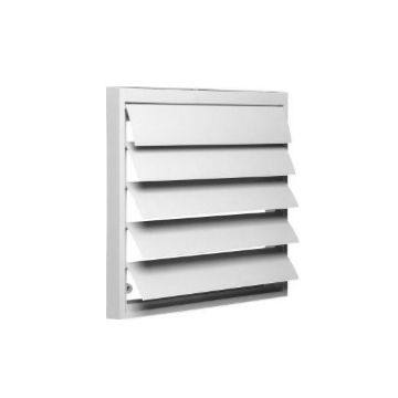 Lamellenrooster kunststof grijs 347x347 mm Ø 300mm met buisaansluiting