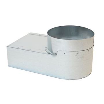 Lepelhoek enkel symmetrisch 300mm x 80mm aansluiting Ø180mm (Rechthoekig)