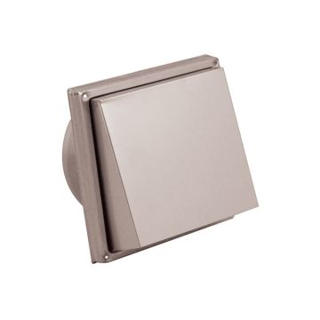 RVS Buitenrooster Ø 100mm |148x148mm | schuine kap 