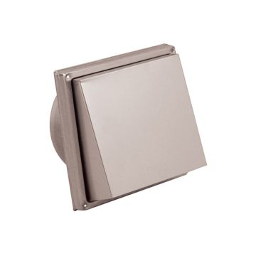 RVS Buitenrooster Ø 125mm |182x182mm | schuine kap 