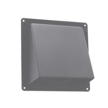 Universele gevelklep Ø 150mm | 200x200mm | grijs