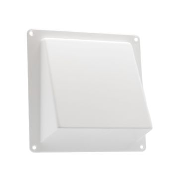 Gevelklep met terugslagklep - Ø125 mm - wit