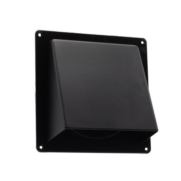 Gevelklep met terugslagklep - Ø125 mm - zwart