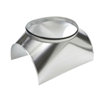 Zadelstuk op buis Ø500mm met 90° aftakking Ø355mm (Symmetrisch)