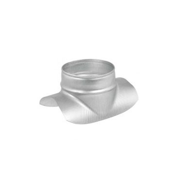 Zadelstuk voor spirobuis Ø600mm met 90° aftakking Ø125mm (Symmetrisch) Zadelstuk voor spirobuis Ø600mm met 90° aftakking Ø125mm (Symmetrisch)