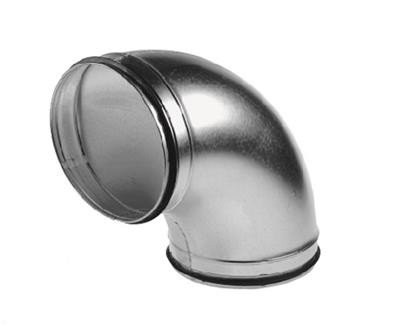 Spiro bocht 90 graden Ø 125mm (SAFE) 