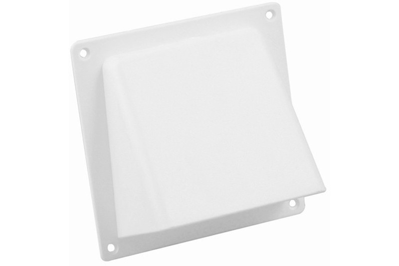 Universele gevelklep Ø 150mm | 200x200mm | wit