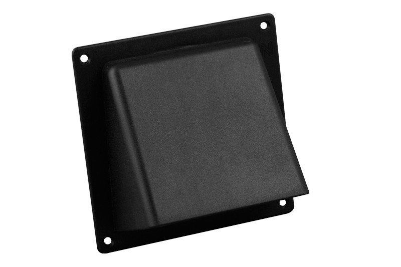 Universele gevelklep Ø 150mm | 200x200mm | zwart