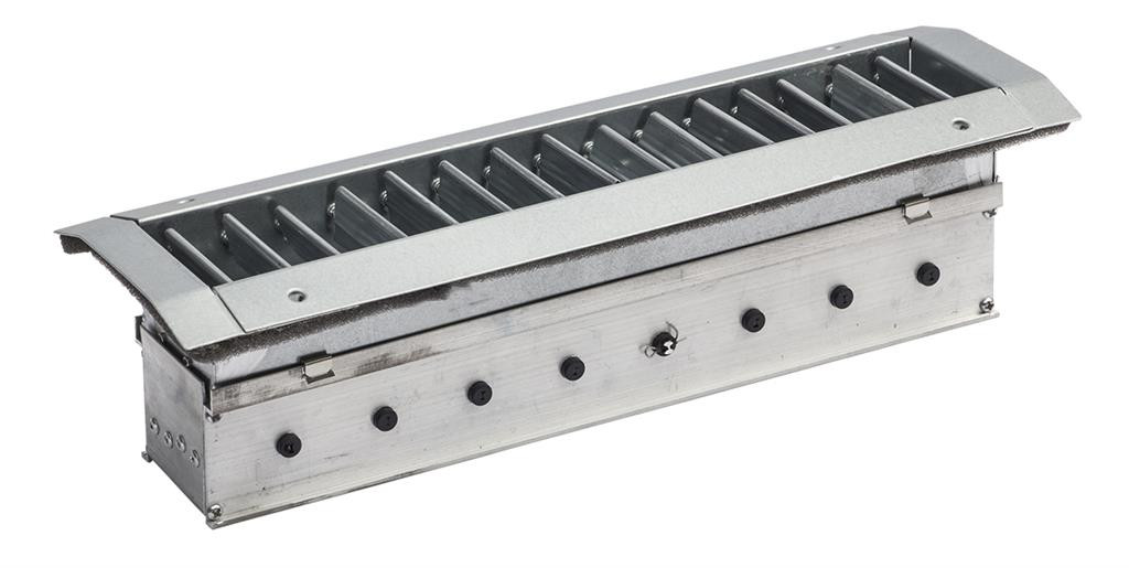 Kanaalrooster voor spirobuis Ø 140-400mm | 350m3 | 815x65 mm | met volumeregelaar