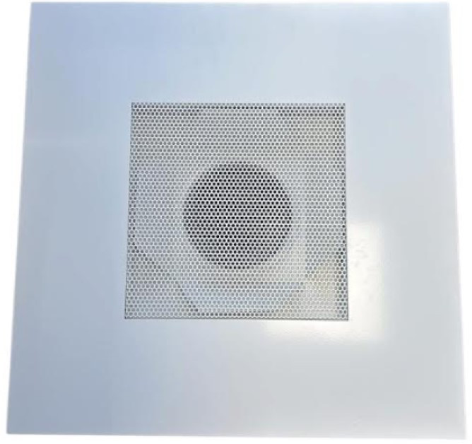 Geperforeerd plafondrooster (595x595mm) met uitneembaar front