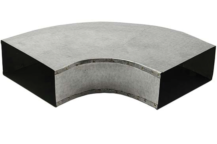 Instortbocht 90º Horizontaal 220mm x 80mm (Rechthoekig)