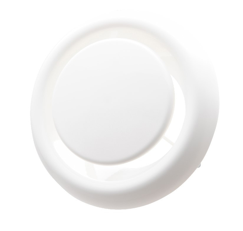 Toe- en afvoerventiel - DAV -  Ø 125mm - 0-75m3/h - (kunststof)