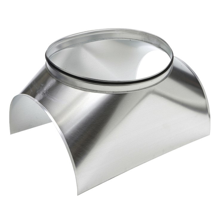 Zadelstuk voor spirobuis Ø560mm met 90° aftakking Ø250mm (Symmetrisch)