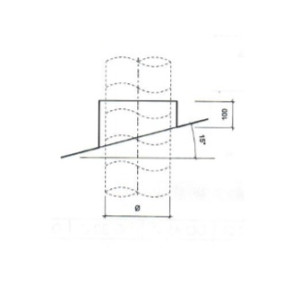 Dakdoorvoer plat dak 15° Ø 80mm type DD