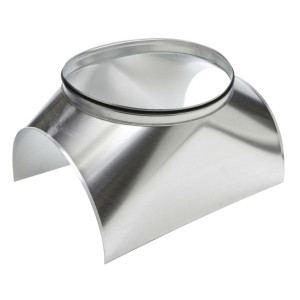 Zadelstuk voor spirobuis Ø560mm met 90° aftakking Ø250mm (Symmetrisch)