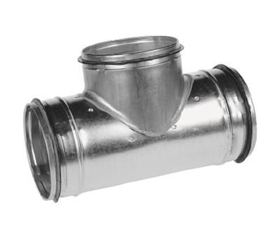 T-stuk voor spirobuis diameter Ø 400mm met aftakking Ø 315mm/ventilatiedeal (SAFE)