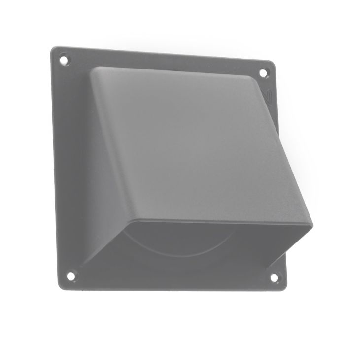 Gevelklep met terugslagklep - Ø100 en Ø125 mm - 110 x 54 mm - grijs