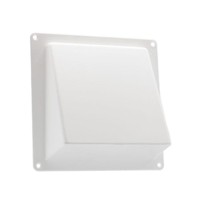 Gevelklep met terugslagklep - Ø125 mm - wit