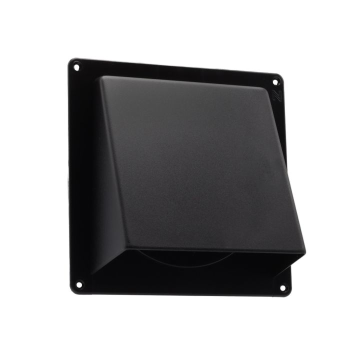 Gevelklep met terugslagklep - Ø125 mm - zwart